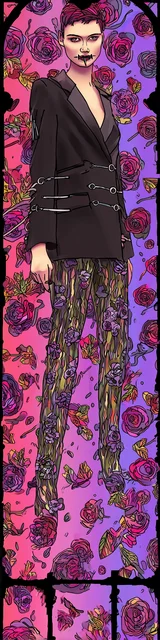 Free vampire bookmark featuring a standing vampire